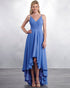 Sexy 2019 Hi-Lo Chiffon Bridesmaid Dresses Pleats Party Gown Floor Length